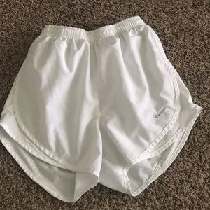 All White Nike Shorts